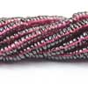 Natural Rhodolite Garnet Smooth Polished Wheel Tyre Shape Beads Strand 14 Inches and Sizes 4mm Approx. 